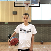 Girls Basketball Australia T-Shirt - White