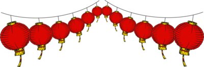Chinese Lanterns  two rows 