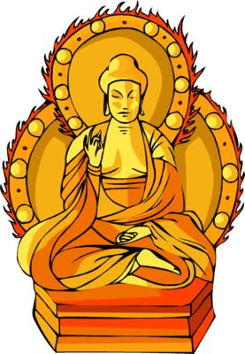 Buddhist temple figure