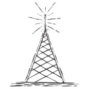 Vintage radio transmission tower