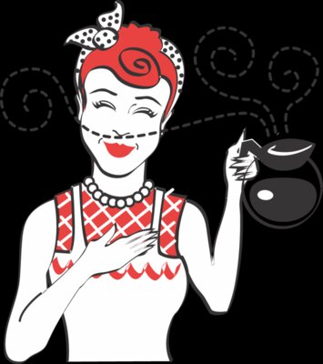 Woman coffee pot